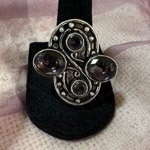 Sterling Silver Purple Gemstone Ring